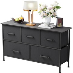 5 Fabric Drawers Dresser for Bedroom,Chest Organizer Units with Steel Frame