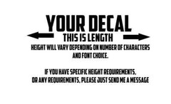 Custom Text Vinyl Lettering Sticker Decal Personalized -ANY TEXT – ANY NAME – [2