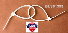 100 USA Made TOUGH TIES 12″ inch 120lb Nylon Tie Wraps Wire Cable Zip Ties White