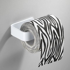 Holder Kitchen Roll Towel Paper Rack Under Cabinet Wall Toilet Self Adhesive