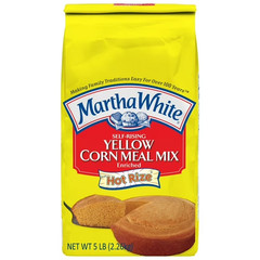 (2 pack) Martha White Self Rising Yellow Corn Meal Mix with Hot Rize, 5 Lb Bag