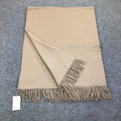Quince Cashmere Throw Blanket 50×60 Beige Soft Fringe Cozy Luxury New Tags