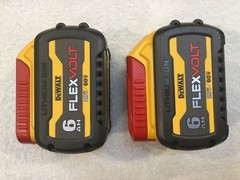 2 New Dewalt DCB606 Flexvolt 20V / 60V Max 6.0Ah Lithium Ion Batteries DCB606-2