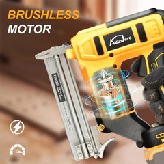 18GA Cordless Brad Nailer for Dewalt 20V Battery, 2 in1 Electric Nail/Staple Gun