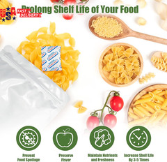 120 Packs 500CC Food Grade Oxygen Absorbers (10 Pack in Individual Vacuum Bag )