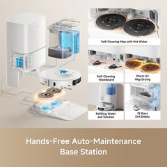 DREAME L40 Ultra Robot Vacuum Self Emptying, 11,000Pa Mop Combo Auto Cleaning