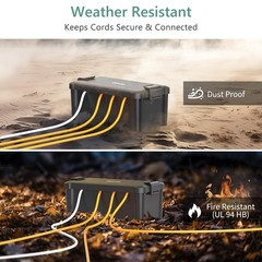 Waterproof Electrical Connection Box Outdoor Weatherproof Extension Cord Box