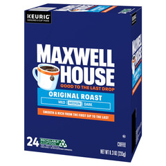 (4 pack) Maxwell House Original Roast Medium Roast K-Cup Coffee Pods, 24 ct Box