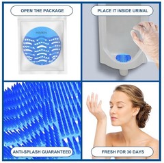 Urinal Deodorizer Screens, 36 Ct (18-Orange + 18-Blue) Fragrant Duration 30 Days