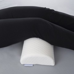 Memory Foam Back Pillow / Half Moon Lumbar Bolster Wedge Pillow By Bluestone