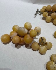 VINTAGE ALABASTER Stone Yellow Grapes clusters lot as shown