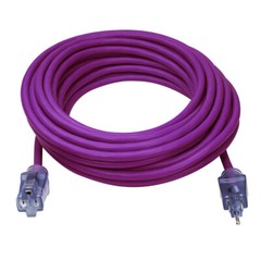 NEW – 50ft. 12/3 Prime Purple Neon Extension Cord High-Visibility Cold-Weather