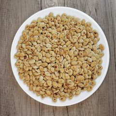 Dried White Hyacinth Bean White lablab bean Bai bian dou 1lb and 0.5 lb九龍堂 炒白扁豆