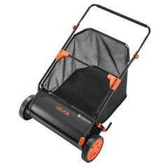 VEVOR Push Lawn Sweeper 26 in Leaf & Grass Collector 7 cu.ft. Hopper Bag Durable