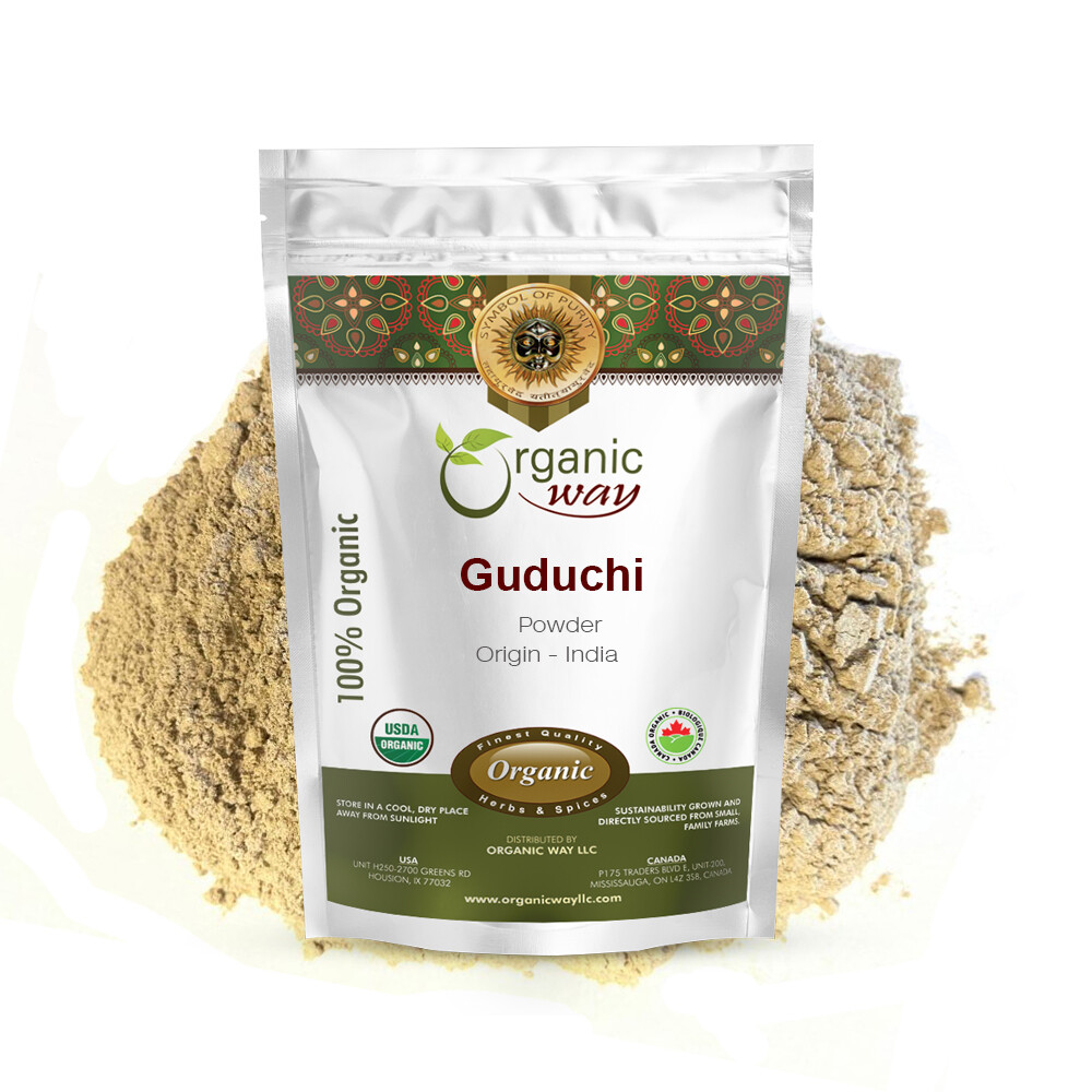 Organic Way Guduchi Powder – Organic, Kosher & USDA Certified (1LBS / 16Oz)
