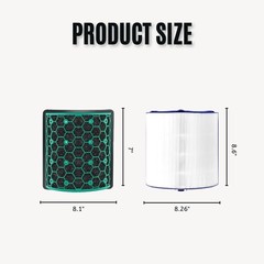 2-IN-1 True HEPA Filter for Dyson Air Purifier HP04 HP06 HP07 HP4B TP4A, 1 Pack