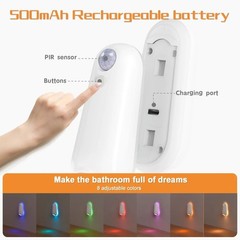 1 Pcs 8 Color LED Toilet Night Light Motion Activated Sensor Bathroom Bowl US