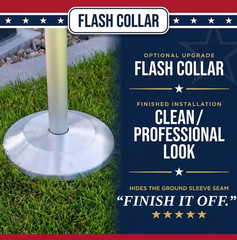 20′ & 25′ Delta Pin-Lock TELESCOPING Flag pole (Silver)