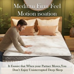Sayre Sleep Hybrid Mattress 10″ 12″ | Firm & Medium Firm | Memory Foam + Coils