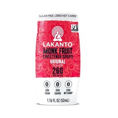 Lakanto Liquid Monk Fruit Extract Drops,Original Flavor, 1.76 Fl Oz