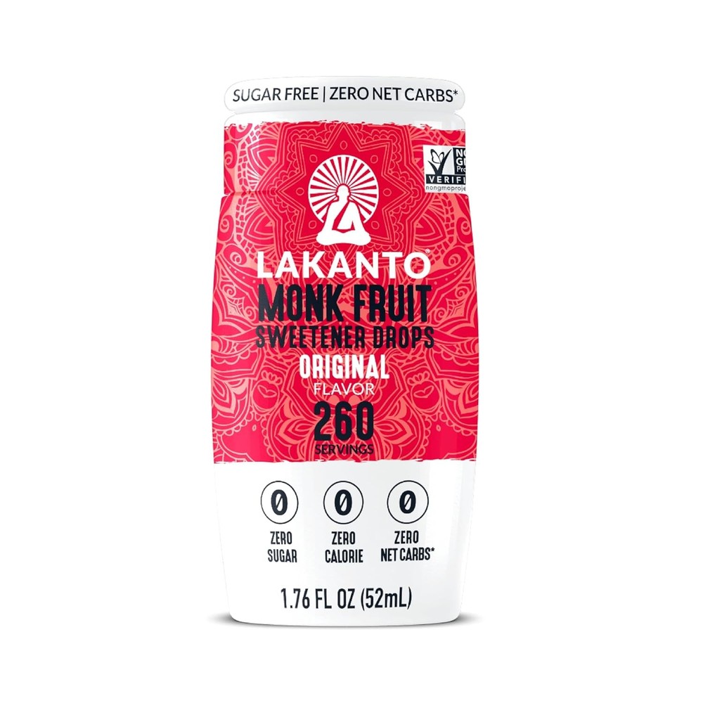 Lakanto Liquid Monk Fruit Extract Drops,Original Flavor, 1.76 Fl Oz