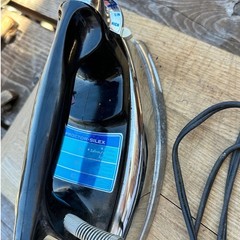 Proctor Silex Vintage Steam Dry Iron Silver Black Heats Chrome Retro Appliance