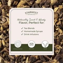 Organic Dried Licorice Root 1 Pound (Pack of 1), No Color