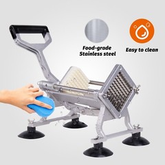 Hakka French Fry Cutter Commercial Potato Fruit Vegetable Slicer with 3 Blades