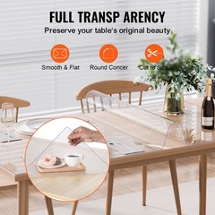 VEVOR PVC Table Protector 42×60 Inch Clear Plastic Desk Protector 2.0mm Thick
