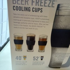 Host Beer Freeze Cooling Cups, 16oz Frozen Mugs, Freezable,Perfect Gift Idea New