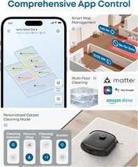 eufy E25 Omni Robot Vacuum and Mop Combo, 20,000 Pa Suction and accessory kit