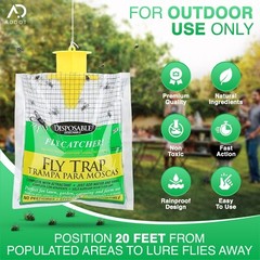 Outdoor Disposable Fly Trap / Fly Catcher – Hanging Style (4 Pack)