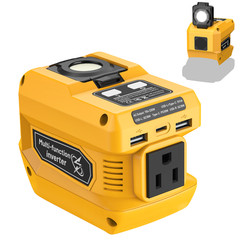 2-in-1 Power Station for Dewalt 20V Battery 300W DC Regulator 220W AC Inverter