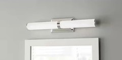 Home Decorators Rolande 100W Equivalent Polished Nickel LED 24 Inch Vanity Light