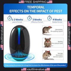 Ultrasonic Pest Repeller 6 Pack Indoor Mouse Ant Roach Rodent Bug Mosquito
