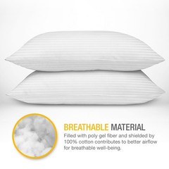 DreamNorth Premium Gel Pillow Loft, Plush Soft Bed Pillow 2 Pack, Queen Size