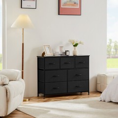 Dressers for Bedroom Storage 7-Fabric Drawers Dresser Tower Organizer TV Stand