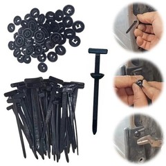 100 PCS Nylon Universal Cable Tie Buckle+Heavy Duty Self-Locking Zip Ties Holder