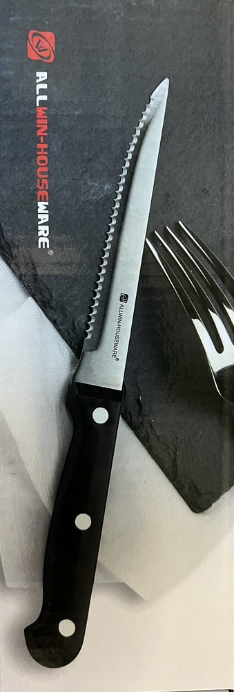 Premium 8-Piece German High Carbon Stainless Steel Steak Knife Set, Double Full