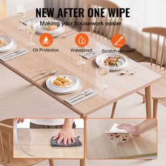 VEVOR PVC Table Protector 42×60 Inch Clear Plastic Desk Protector 2.0mm Thick