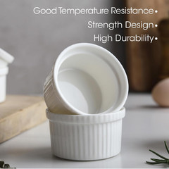 Ramekins 8 Oz Oven Safe – Baking Bowls Set of 6, Ceramic Creme Brulee Ramekins,