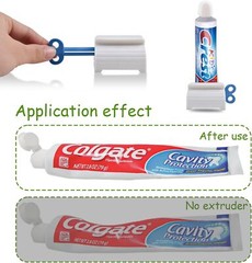 Toothpaste Squeezer Bathroom Tube Easy Stand Dispenser Rolling Holder Seat Lot