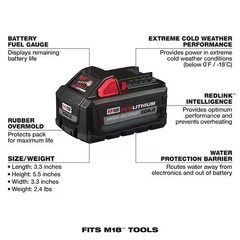 Milwaukee 48-11-1865 M18 18V XC 6.0Ah High Output Battery REDLITHIUM NEW