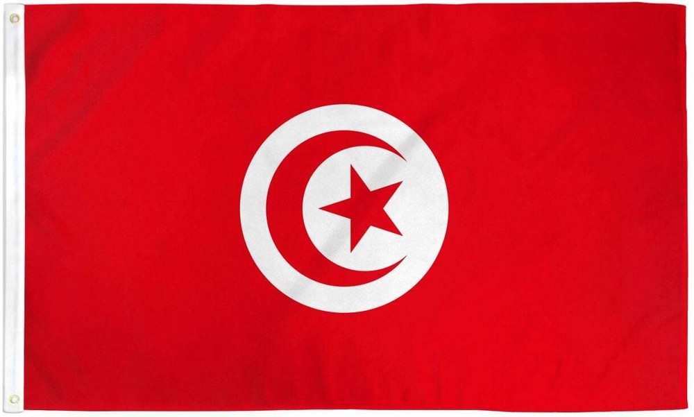 “TUNISIA” flag 2×3 ft polyester banner sign African Country Middle East UN