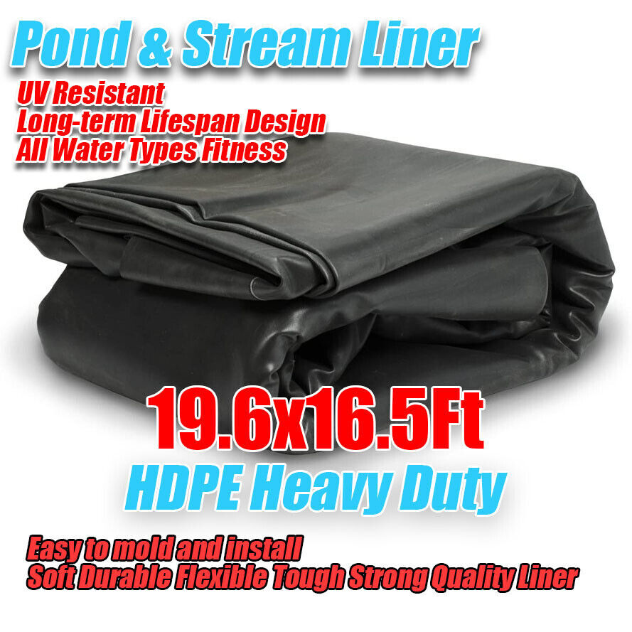 Pond Liner Pond Liners 17′ x 20′ 4.7 Mil Waterproof Fish Pond Liner