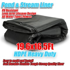 Pond Liner Pond Liners 17′ x 20′ 4.7 Mil Waterproof Fish Pond Liner