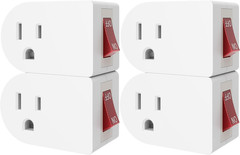 2 – 3 or 4 Packs Grounded Wall Outlet Adapter with On/Off Switch