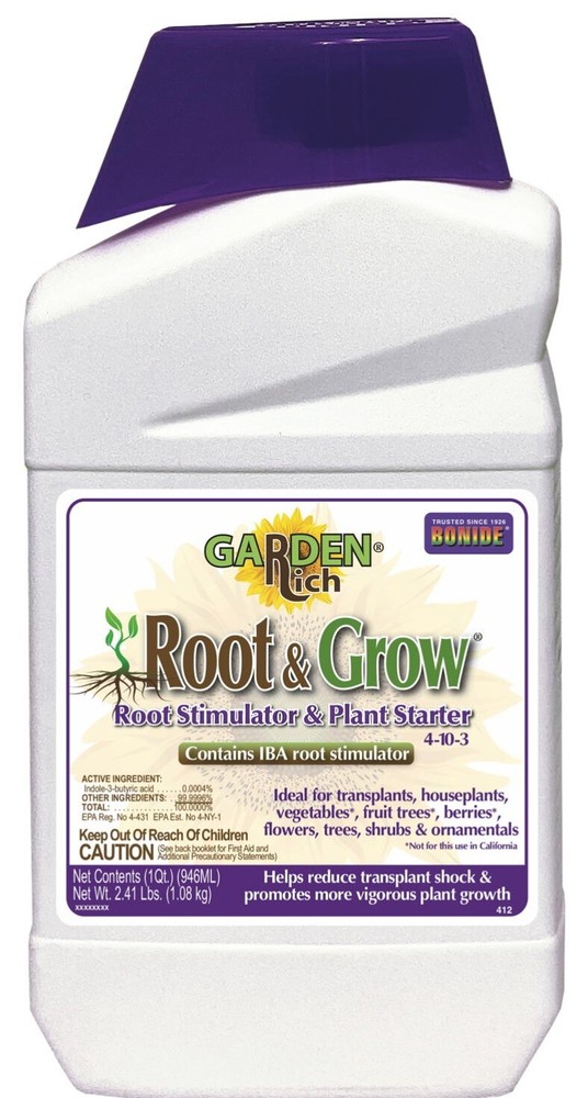 Bonide 412 Garden Rich Root & Grow Liquid Root Stimulator & Plant Starter 1 qt