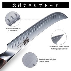 HOSHANHO Carving Slicing Knife 12 Inch Japanese High Carbon Steel Brisket Knife