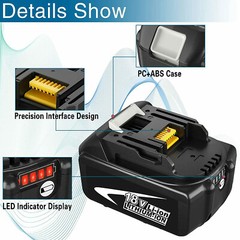 2 PCS 18V Extended Capacity 8.0Ah Battery for Makita Power Tool BL1860 BL1860B